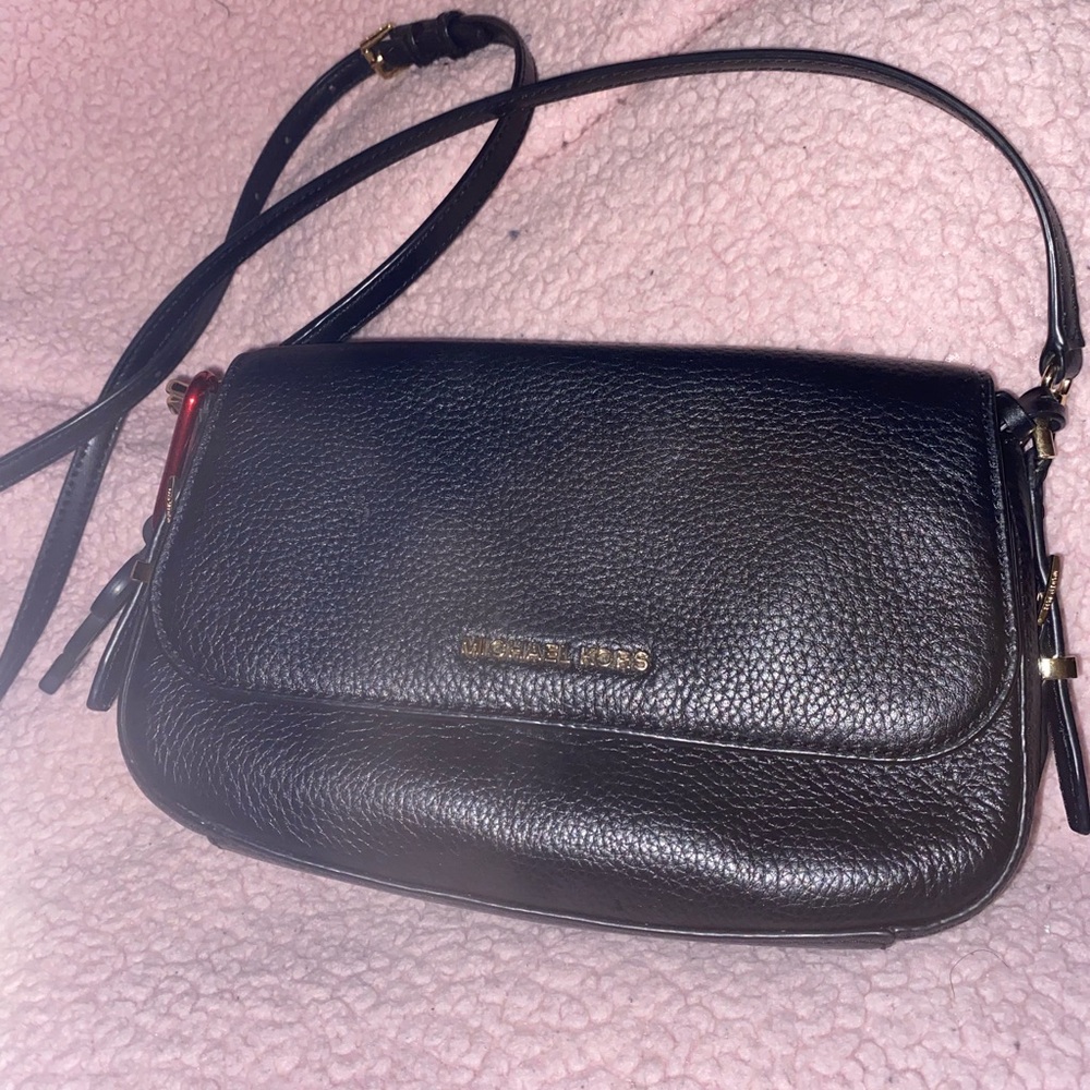 Michael Kors Pebbled Black Crossbody Bag